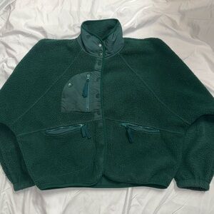FP Movement by Free People Green Fleece Jacket